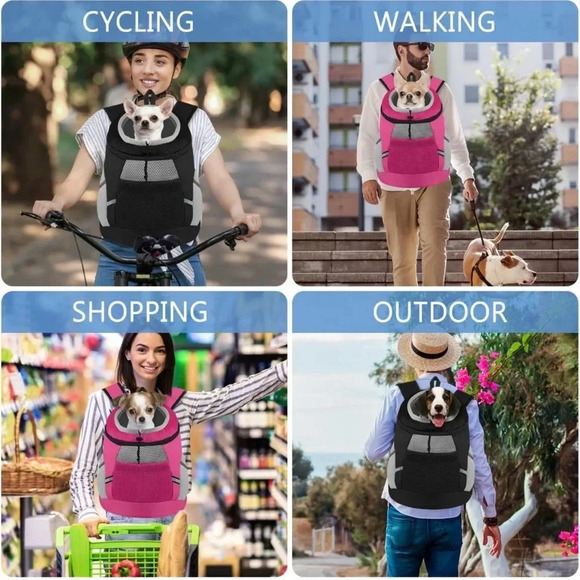 NEW Dog Carrier Backpack For Small Dogs Breathable Head Out Design - Picture 3 of 7